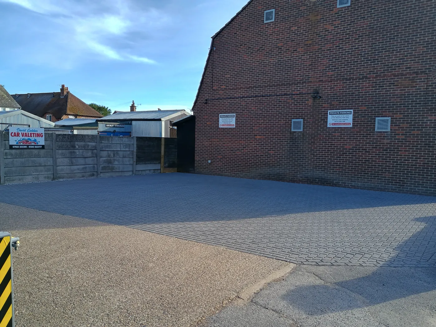 Car park outside the Masonic Centre